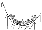 drawing of a roller coaster at the bottom of its incline